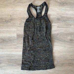 Racerback Gold Shimmer Tank Free People